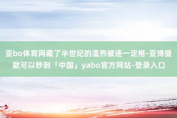 亚bo体育网藏了半世纪的温煦被逐一定格-亚博提款可以秒到「中国」yabo官方网站-登录入口