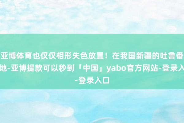 亚博体育也仅仅相形失色放置！在我国新疆的吐鲁番盆地-亚博提款可以秒到「中国」yabo官方网站-登录入口