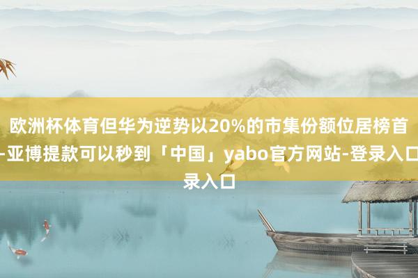 欧洲杯体育但华为逆势以20%的市集份额位居榜首-亚博提款可以秒到「中国」yabo官方网站-登录入口